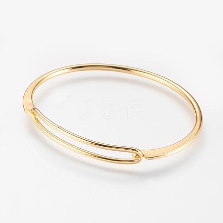 Brass Bangles BJEW-K153-02G-1