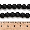 Natural Black Onyx(Dyed & Heated) Beads Strands X-G-Z024-01B-01-5