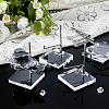 Stainless Steel Crystal Ball Display Holder with Square Clear Acrylic Bases AJEW-WH0695-152P-B-4