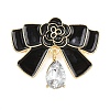 Bowknot & Teardrop Enamel Pins JEWB-B036-01G-1