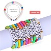 12Pcs 12 Style Polymer Clay Disc Heishi Surfer Stretch Bracelets Set BJEW-SW00117-2