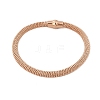 304 Stainless Steel Mesh Chain Bracelets for Women Men BJEW-Z087-19RG-4