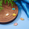 5Pcs 5 Colors Oval Brass Charms KK-TADJ0001-14-4