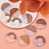 16Pcs 4 Colors Transparent Resin & Walnut Wood Pendants RESI-CJ0001-204-6