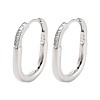 Rack Plating Oval Brass Hoop Earrings EJEW-N055-29P-RS-1