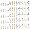 60Pcs 12 Styles Zinc Alloy Cabochons MRMJ-CJ0001-23-8