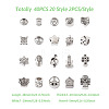 40Pcs 20 Style Zinc Alloy European Beads FIND-KS0001-20-4
