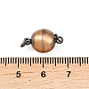 Brass Magnetic Clasps with Loops KK-E268-10mm-R-NR-2