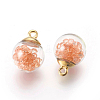 Transparent Glass Bottle Pendants LS-GLAA-L018-11-A-2