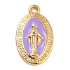 Golden Alloy Enamel Pendants KK-P197-16A-1