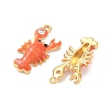 304 Stainless Steel Enamel & Glitter Powder Pendants STAS-Q119-07G-01-2