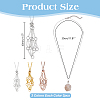 6Pcs 3 Colors Brass Chains Macrame Pouch Necklaces NJEW-AR00001-2