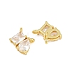 Brass Pave Cubic Zirconia Charms CU-CBA6A75-03G-09-2