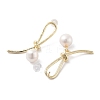 Natural Pearl Ear Studs EJEW-P256-31G-2