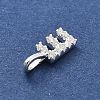 925 Sterling Silver with Cubic Zirconia Charms STER-Q004-01E-S-2