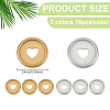 32Pcs 2 Colors ABS Buttons FIND-AN0001-56-2
