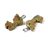 Natural Unakite Pendants G-T144-11H-2