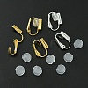 12Pcs 2 Colors Brass Clip-on Earring Converters Findings KK-FS0001-30-2