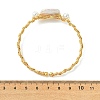 Twisted Wire Wrapped Natural Baroque Keshi Pearl Cuff Bangles for Women BJEW-JB13961-5
