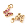 SHEGRACE Brass Micro Pave Cubic Zirconia Charms XGRQ5K081-628G-F-2