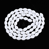 Opaque Solid Color Imitation Jade Glass Beads Strands EGLA-A037-P6x8mm-D01-2