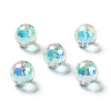 Two Tone UV Plating Rainbow Iridescent Acrylic Beads LS-TACR-D010-03B-02-1