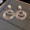 Silver Needle Silver Earrings Fashion Metal Earrings Simple Design Earrings TV7290-2-1