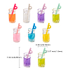 70Pcs 7 Colors Transparent Resin Pendants RESI-CJ0002-08-2