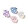 UV Plating Rainbow Iridescent Acrylic Beads PACR-M002-08-1