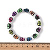 Halloween Skull Acrylic Beaded Stretch Bracelets BJEW-JB14347-02-4
