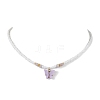 Glass Beads Necklaces NJEW-JN04725-4