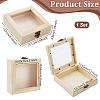 Wood Storage Display Cases CON-WH0001-64-2