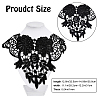 Gorgecraft 6Pcs 6 Style Milk Silk Embroidered Floral Lace Collar DIY-GF0005-42-2