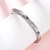 Always In My Heart 304 Stainless Steel Cuff Bangles for Women BJEW-D361-01P-1