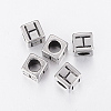 304 Stainless Steel Large Hole Letter European Beads LS-STAS-H428-01AS-H-1
