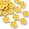 Light Gold Plated Alloy Enamel Pendants ENAM-YW0002-20G-2