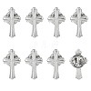 8Pcs Cross Alloy Lapel Pin Backs for Backpack Clothes JEWB-DC0001-31P-1
