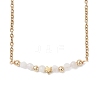 12Pcs 12 Styles Constellation Brass Star & Natural Mixed Stone Faceted Round Beaded Pendant 304 Stainless Steel Cable Chain Necklaces NJEW-JN05612-3