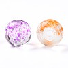 Baking Painted Transparent Glass Beads DGLA-R053-8mm-M-3