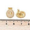 Brass Micro Pave Cubic Zirconia Stud Earrings EJEW-Z091-04G-O-3