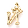 Brass Micro Pave Cubic Zirconia Pendants KK-R138-002N-2
