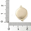 Brass Enamel Oval with Flower Connector Charms KK-M308-06G-02-3