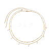 Alloy with Plastic Pearl Oval Bead Charm Double Layer Waist Belly Chains for Women FS-WGB0949-01-1