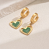 Romantic Stainless Steel Hollow Heart Pendant Hoop Earrings for Sweet Daily Parties XH1770-2-5