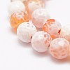 Faceted Natural Fire Crackle Agate Beads Strands X-G-F447-8mm-B03-3