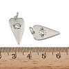 Brass Micro Pave Clear Cubic Zirconia Pendants KK-A280-15P-3