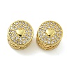 Rack Plating Brass Micro Pave Cubic Zirconia Beads KK-I718-38G-1