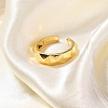 Rack Plating Brass Cuff Finger Rings for Women RJEW-M028-15G-4