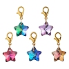 Star Glass Pendant Decorations HJEW-JM02956-1