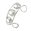 Non-Tarnish 304 Stainless Steel Wide Hollow Textured Opaen Cuff Bangles BJEW-Q348-07P-01-1